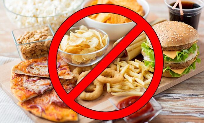 Prohibited foods for hip arthrosis