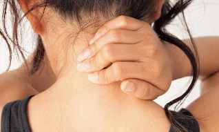 The location of the pain effectively compresses and rubbing